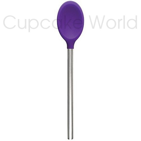 TOVOLO SILICONE SPOON WITH STAINLESS STEEL HANDLE PURPLE TOVOLO SILICONE SPOON WITH STAINLESS STEEL HANDLE PURPLE